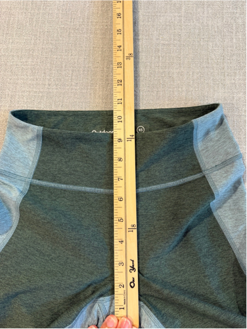 Outdoor voices two tone green warm up leggings women’s XS - Picture 6 of 7